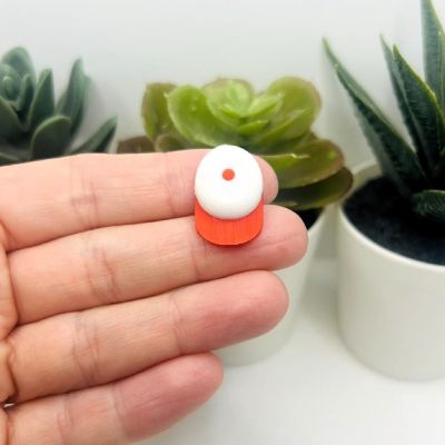 4 Pcs Red White Baseball Hat Charms Image 1