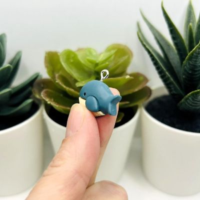 4 Pcs Resin Blue Whale Charm Pendants Image 3