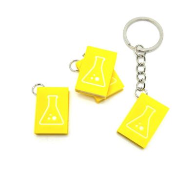 4 Pcs Science Teacher Book Keychains Image 1