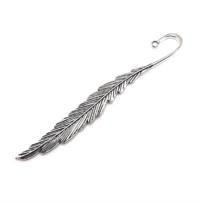 4 Pcs Silver Feather Bookmark Base Image 1