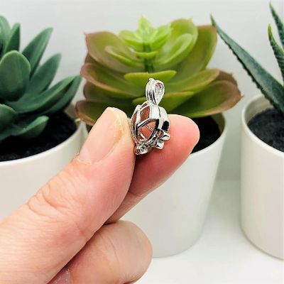 4 Pcs Silver Lotus Diffuser Lockets Image 2