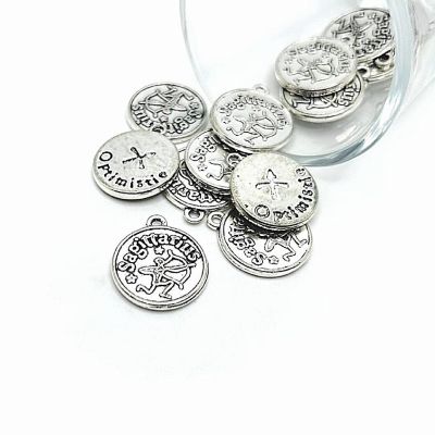 4 Pcs Silver Sagittarius Zodiac Coins Image 1