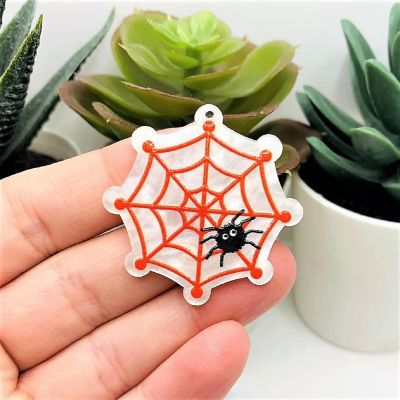 4 Pcs Spider Web Halloween Charms Image 1