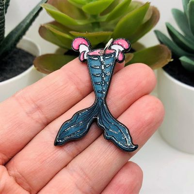 4 Pcs Spooky Mermaid Tail Charms Image 1