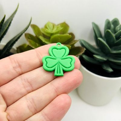 4 Pcs St. Patrick's Day Clover Charms Image 1