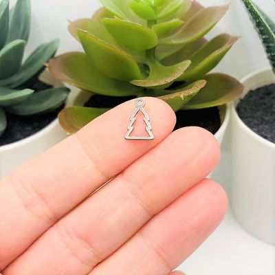 4 Pcs Steel Christmas Tree Charms Image 1