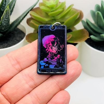 4 Pcs The Fool Tarot Card Charms Image 1