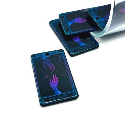 4 Pcs The Moon Tarot Card Charms Image 1