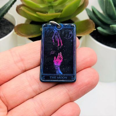 4 Pcs The Moon Tarot Card Charms Image 1