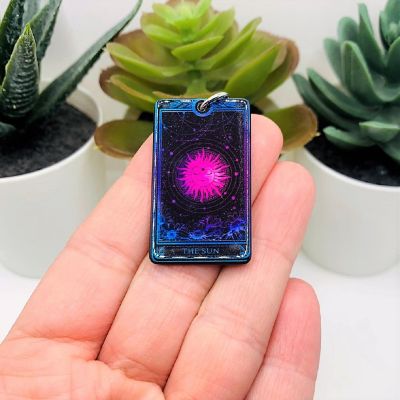 4 Pcs The Sun Tarot Card Charms Image 1