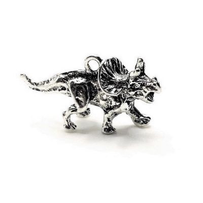 4 Pcs Triceratops 3D Dinosaur Charms Image 1