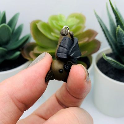 4 Pcs Upside Down Halloween Bat Charms Image 3