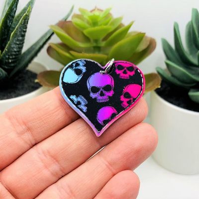 4 Pcs Valentine's Day Heart Charms Image 1