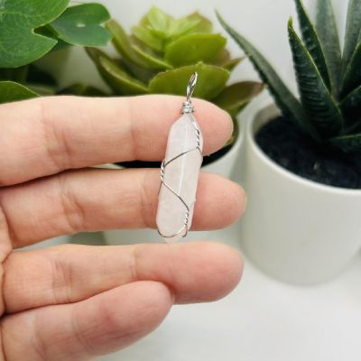 4 Pcs Wire Wrapped Quartz Pendants Image 2