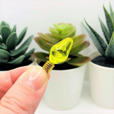 4 Pcs Yellow Christmas Lightbulb Charms Image 2