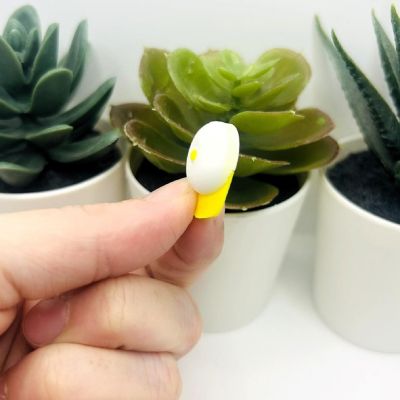 4 Pcs Yellow White Baseball Hat Charms Image 3