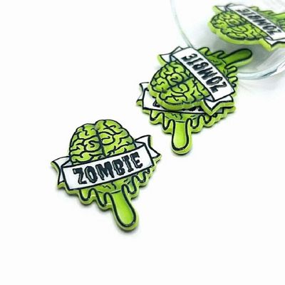 4 Pcs Zombie Brain Pendants Image 1