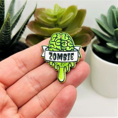 4 Pcs Zombie Brain Pendants Image 1
