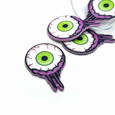 4 Pcs Zombie Eyeball Pendants Image 1