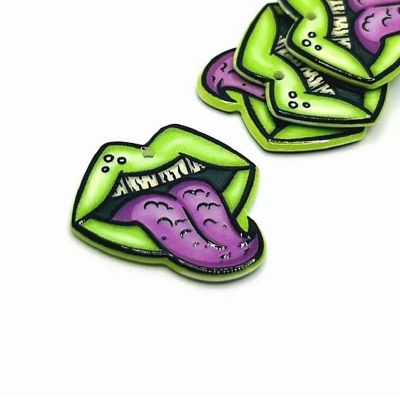 4 Pcs Zombie Mouth Pendants Image 1