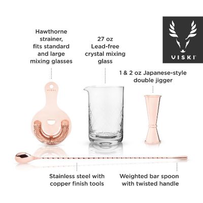 4-Piece Copper Mixologist Barware Set Image 3