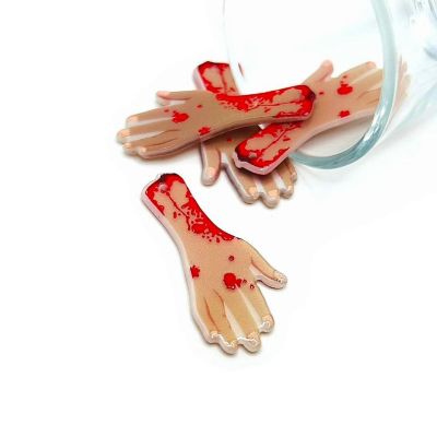 4 Pieces Acrylic Severed Arm Limb Charm Image 1