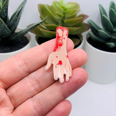 4 Pieces Acrylic Severed Arm Limb Charm Image 1