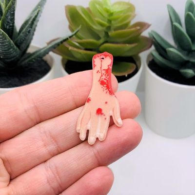 4 Pieces Acrylic Severed Arm Limb Charm Image 2