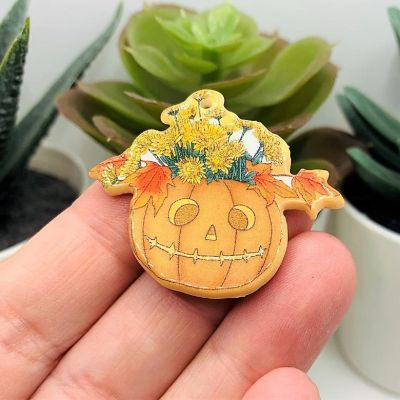 4 Pieces Halloween Pumpkin Basket Charm Image 2