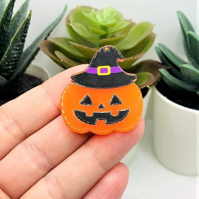 4 Pieces Pumpkin Witch Pendants Image 1