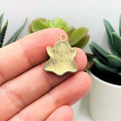 4 Pieces White Halloween Ghost Charms Image 2