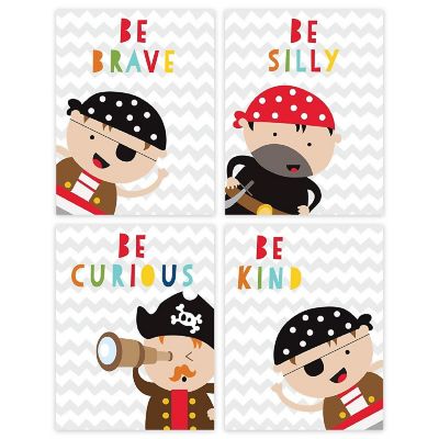 4 Pirates Be Brave Be Silly Be 8.5x11in Image 1