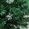 4' Pre-Lit Potted Fiber Optic Artificial Christmas Tree with Stars - Multicolor Lights Image 1