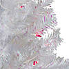 4' Pre-lit White Iridescent Pine Artificial Christmas Tree - Pink Lights Image 1