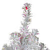 4' Pre-lit White Iridescent Pine Artificial Christmas Tree - Pink Lights Image 2
