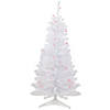 4' Pre-Lit Woodbury White Pine Slim Artificial Christmas Tree  Pink Lights Image 1