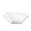 4 qt. Clear Square Plastic Serving Bowls (12 Bowls) Image 1