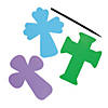 4" Religious Bright Colors Magic Color Scratch Crosses - 24 Pc. Image 1