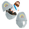 4" Religious Easter Egg Tomb with Mini Stuffed Jesus Character - 24 Pc. Image 1