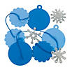 4" Round Snowflake Christmas Ornament Foam Craft Kit - Makes 12 Image 1