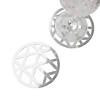 4" Silver Metallic Laser Cut Round Coasters - 12 Pc. Image 1