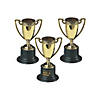 4" Small Goldtone Cup-Style Trophies on Round Black Base - 24 Pc. Image 4