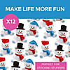 4&quot; Snowflake Stuffed Happy Snowmen with Hats &amp; Scarves- 12 Pc. Image 3