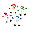 4" Snowman with Headwear and Scarf White Vinyl Bendables - 24 Pc. Image 1