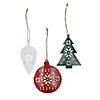 4" Solid Color Snowflake Cutout Metal Ornaments &amp;#8211; 6 Pc.     Image 1