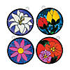 4" Spring Flower Blossoms Plastic Suncatchers Craft - 24 Pc. Image 1