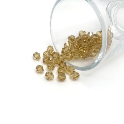 4 Strands 6x6mm Brown Bicone Beads Image 1