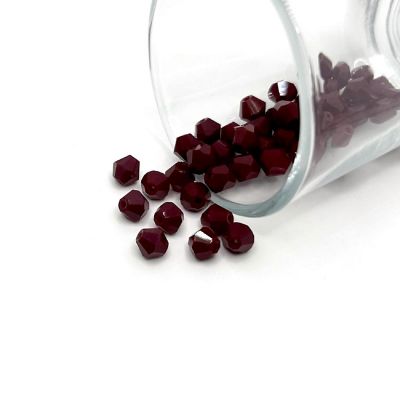 4 Strands 6x6mm Red Bicone Beads Image 1