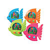 4" Tropical Colors Fish-Shaped Ring Toss Water Game Sets - 12 Pc. Image 3