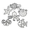 4" Under the Sea Animal-Shaped Clear Plastic Suncatchers - 24 Pc. Image 1